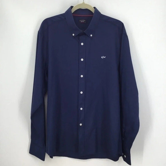 Paul & Shark Yachting Men’s Cotton Poplin Button Down Shirt - Picture 4 of 9